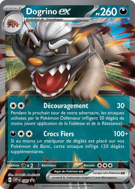 Carte Pokémon Dogrino EX SVP086 SV Promo SV SVP Neuf FR LorenZone