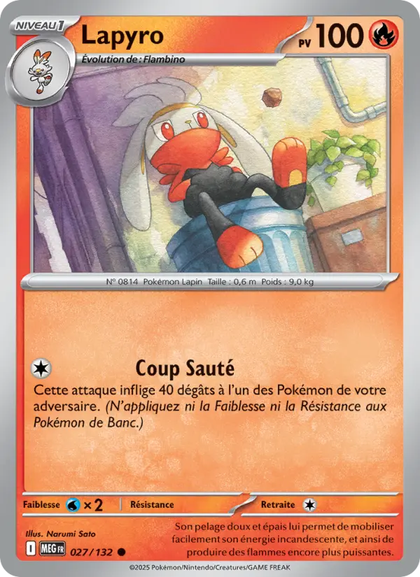 Carte Pokemon 027/132 Lapyro Reverse | LorenZone
