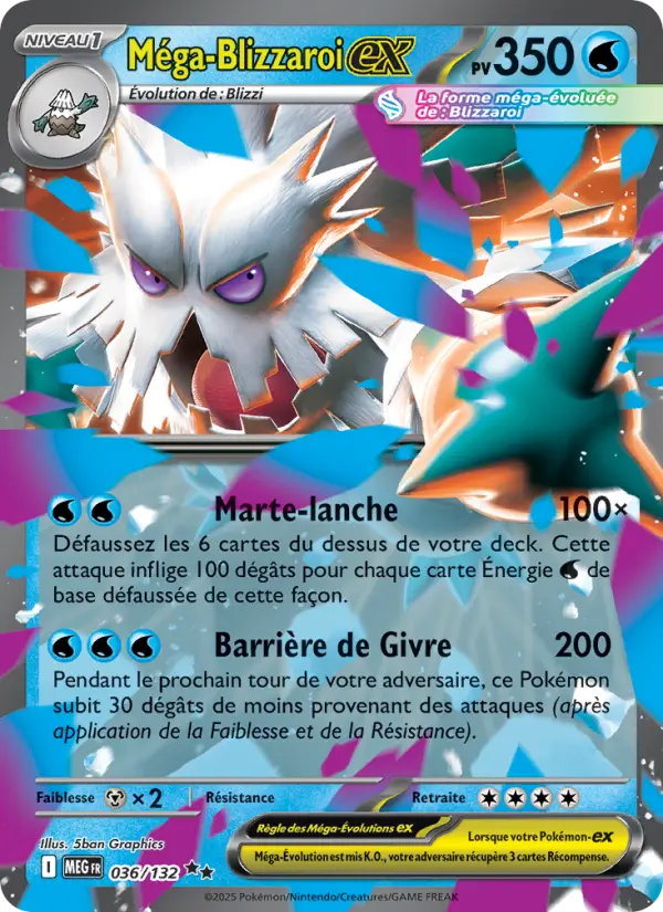 Carte Pokemon 036/132 Méga-Blizzaroi-ex Holo | LorenZone