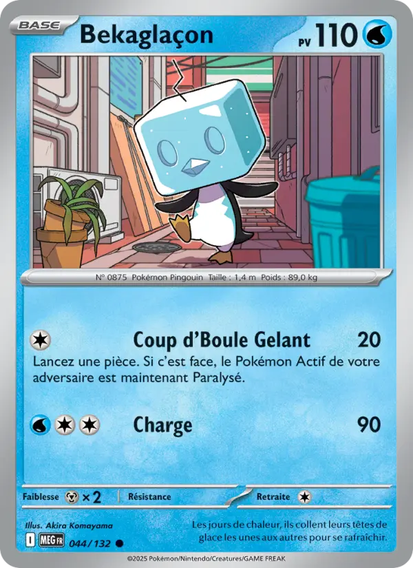 Carte Pokemon 044/132 Bekaglaçon Reverse | LorenZone