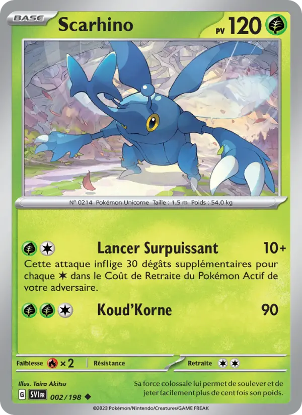 Carte Pokemon 002/198 Scarhino | LorenZone