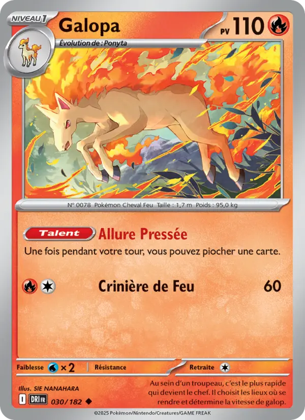 Carte Pokemon 030/182 Galopa Reverse | LorenZone