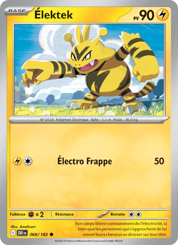 Carte Pokemon 068/182 Élektek Reverse | LorenZone