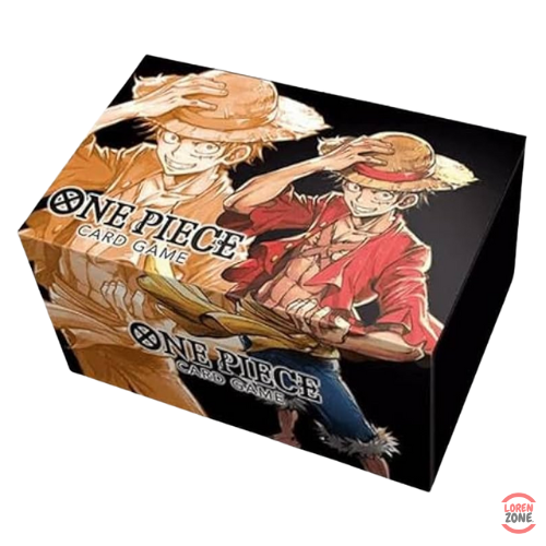 Deck Box officielle One Piece Card Game avec illustration de Monkey D. Luffy, accessoire de rangement pour cartes.