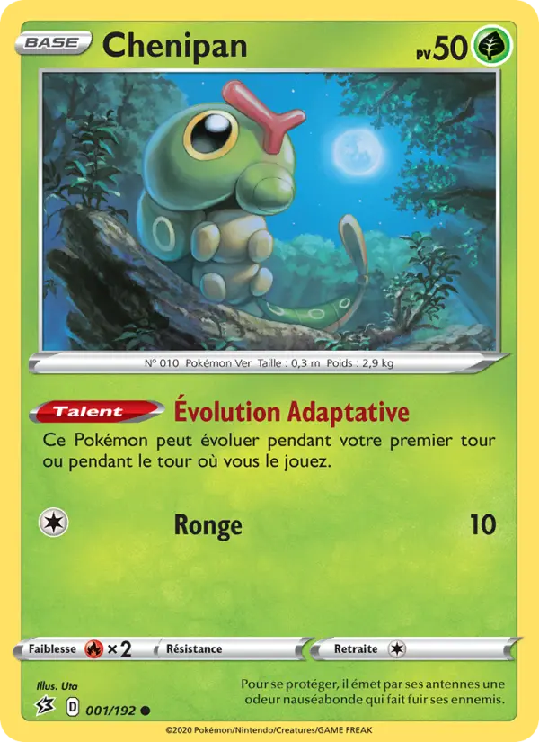 001/192 - Chenipan – Clash des Rebelles (Carte Pokémon FR à petit prix, à l’unité sur Lorenzone.fr)