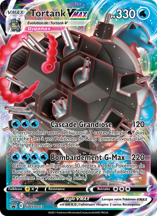 SWSH103/107 - Tortank VMAX – Promo SWSH (Carte Pokémon FR à petit prix, à l’unité sur Lorenzone.fr)