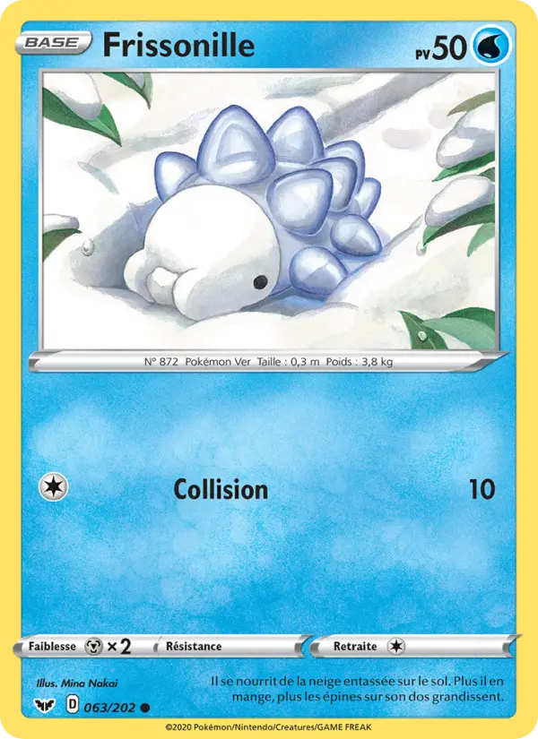 063/202 - Frissonille – Épée et Bouclier (Carte Pokémon FR à petit prix, à l’unité sur Lorenzone.fr)