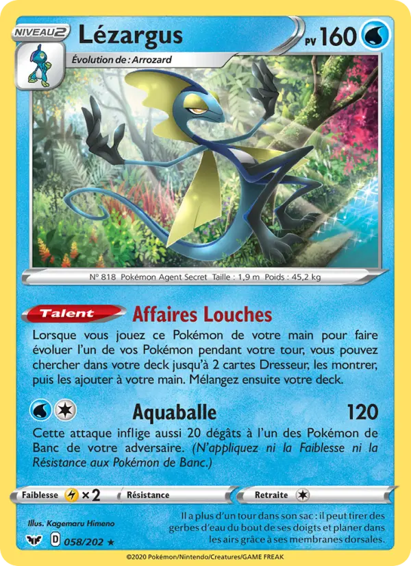 058/202 - Lézargus – Épée et Bouclier (Carte Pokémon FR à petit prix, à l’unité sur Lorenzone.fr)