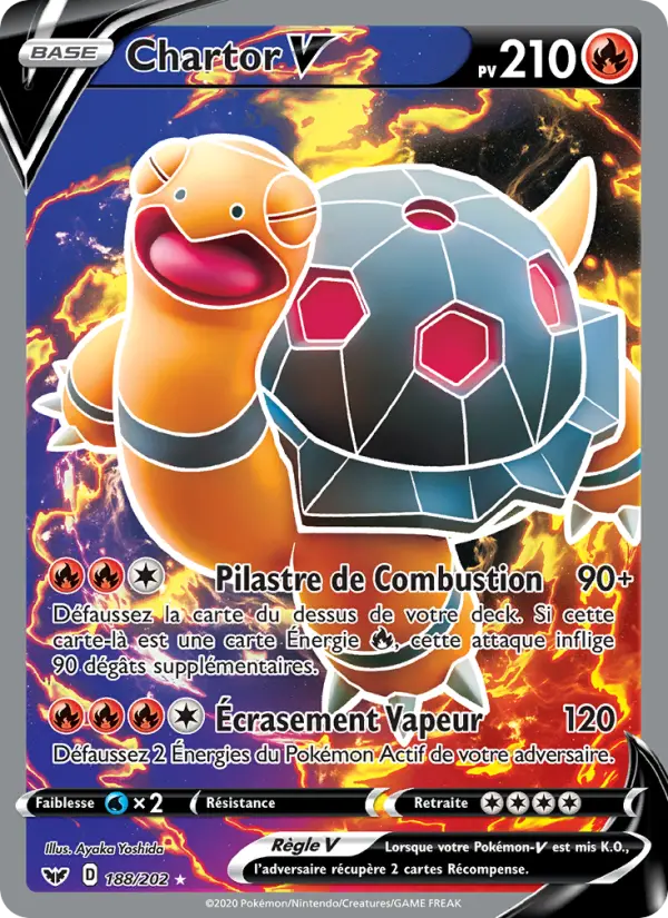 188/202 - Chartor V – Épée et Bouclier (Carte Pokémon FR à petit prix, à l’unité sur Lorenzone.fr)