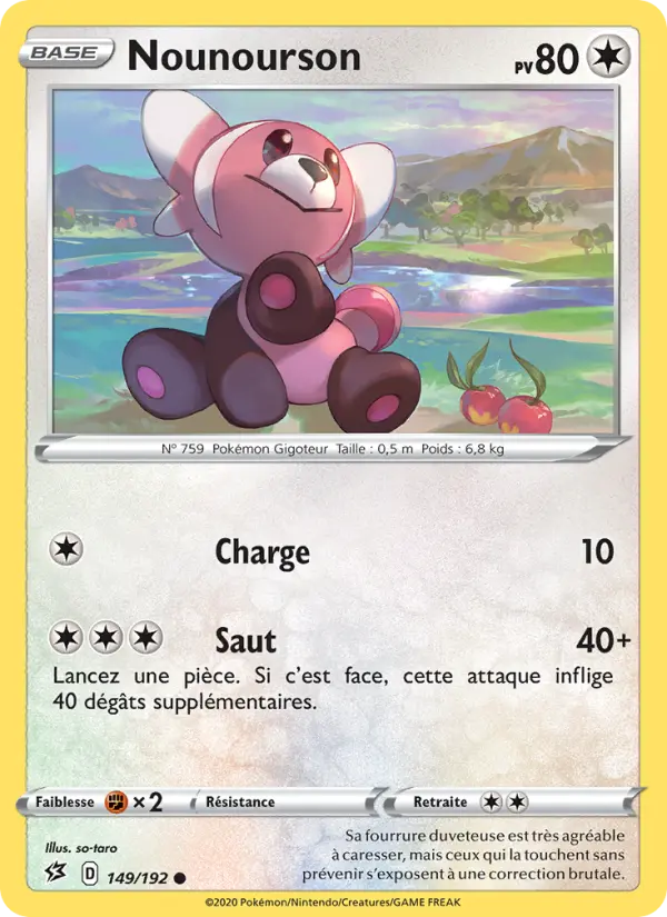 149/192 - Nounourson – Clash des Rebelles (Carte Pokémon FR à petit prix, à l’unité sur Lorenzone.fr)