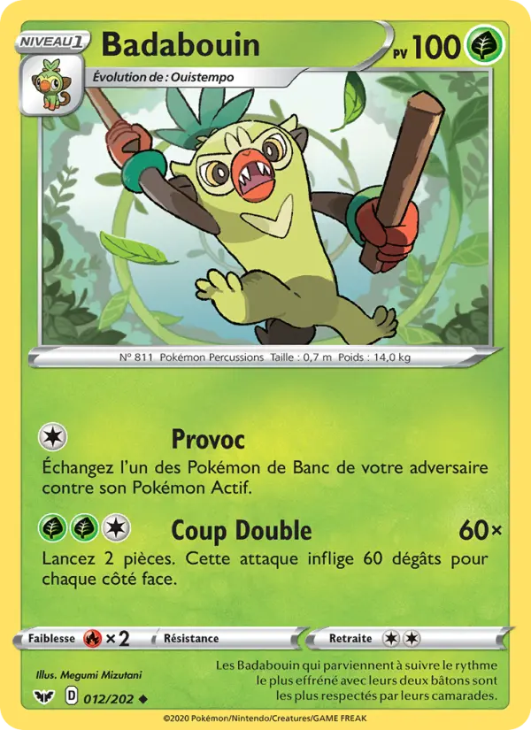 012/202 - Badabouin – Épée et Bouclier (Carte Pokémon FR à petit prix, à l’unité sur Lorenzone.fr)