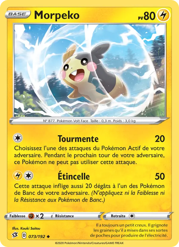 073/192 - Morpeko – Clash des Rebelles (Carte Pokémon FR à petit prix, à l’unité sur Lorenzone.fr)