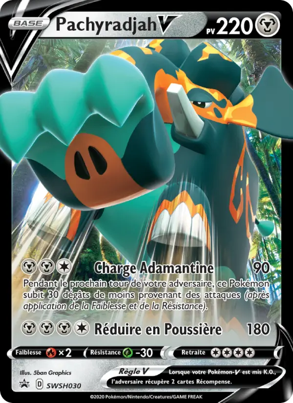 SWSH030/107 - Pachyradjah V – Promo SWSH (Carte Pokémon FR à petit prix, à l’unité sur Lorenzone.fr)