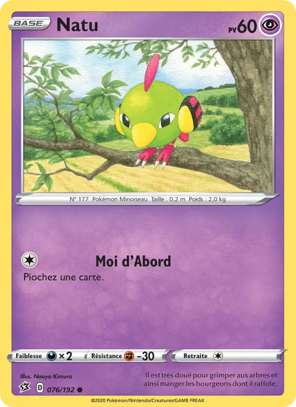 076/192 - Natu – Clash des Rebelles (Carte Pokémon FR à petit prix, à l’unité sur Lorenzone.fr)