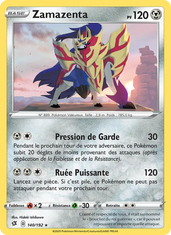140/192 - Zamazenta – Clash des Rebelles (Carte Pokémon FR à petit prix, à l’unité sur Lorenzone.fr)