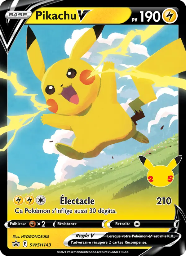 SWSH143/107 - Pikachu V – Promo SWSH (Carte Pokémon FR à petit prix, à l’unité sur Lorenzone.fr)
