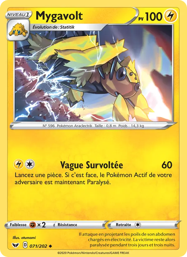 071/202 - Mygavolt – Épée et Bouclier (Carte Pokémon FR à petit prix, à l’unité sur Lorenzone.fr)