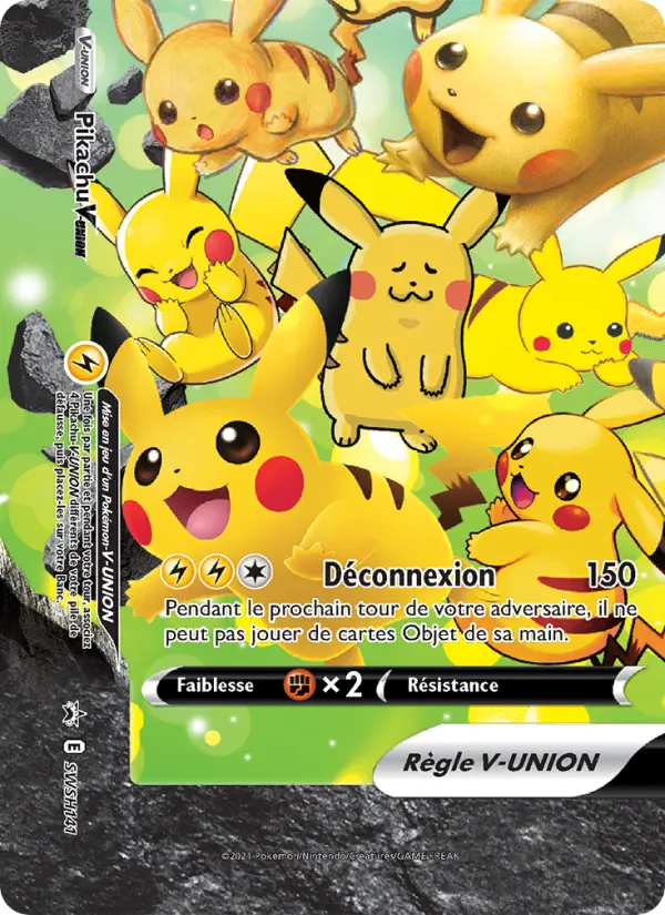 SWSH141/107 - Pikachu V-UNION – Promo SWSH (Carte Pokémon FR à petit prix, à l’unité sur Lorenzone.fr)