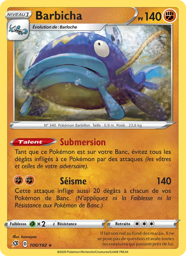 100/192 - Barbicha – Clash des Rebelles (Carte Pokémon FR à petit prix, à l’unité sur Lorenzone.fr)