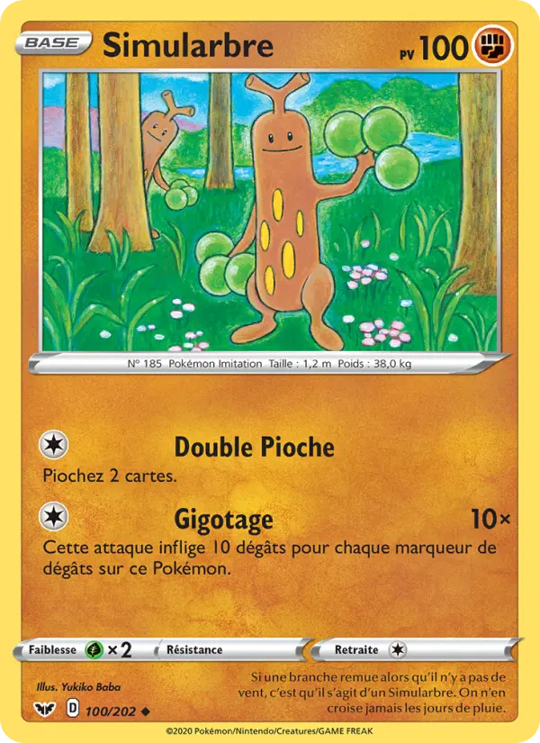 100/202 - Simularbre – Épée et Bouclier (Carte Pokémon FR à petit prix, à l’unité sur Lorenzone.fr)