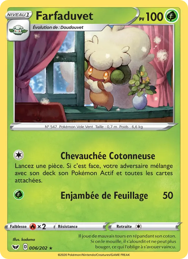 006/202 - Farfaduvet – Épée et Bouclier (Carte Pokémon FR à petit prix, à l’unité sur Lorenzone.fr)