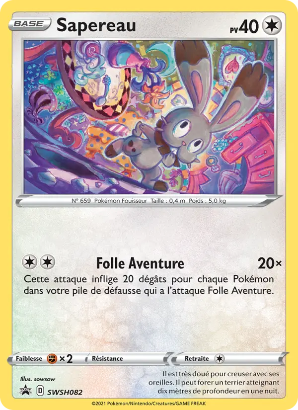 SWSH082/107 - Sapereau – Promo SWSH (Carte Pokémon FR à petit prix, à l’unité sur Lorenzone.fr)