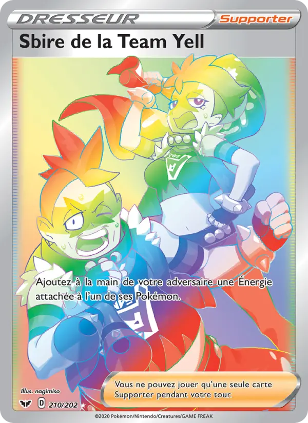 210/202 - Sbire de la Team Yell – Épée et Bouclier (Carte Pokémon FR à petit prix, à l’unité sur Lorenzone.fr)