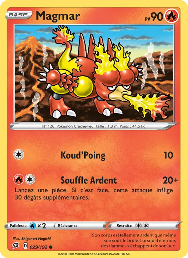 029/192 - Magmar – Clash des Rebelles (Carte Pokémon FR à petit prix, à l’unité sur Lorenzone.fr)