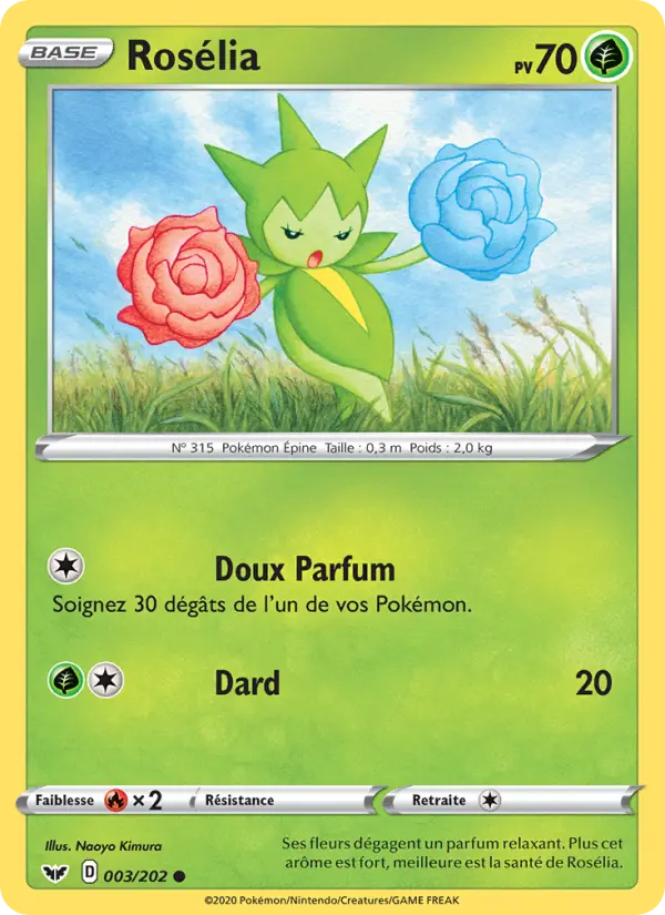 003/202 - Rosélia – Épée et Bouclier (Carte Pokémon FR à petit prix, à l’unité sur Lorenzone.fr)