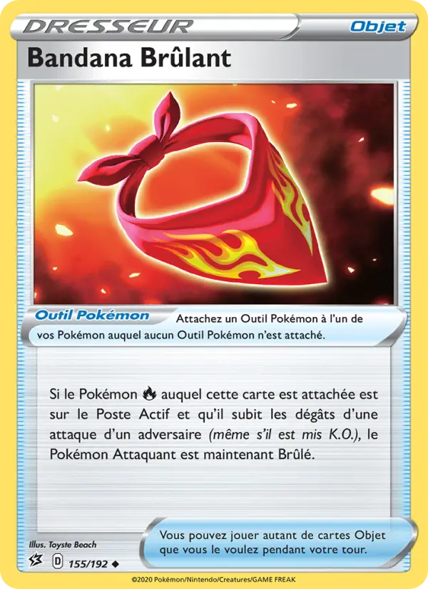 155/192 - Bandana Brûlant – Clash des Rebelles (Carte Pokémon FR à petit prix, à l’unité sur Lorenzone.fr)