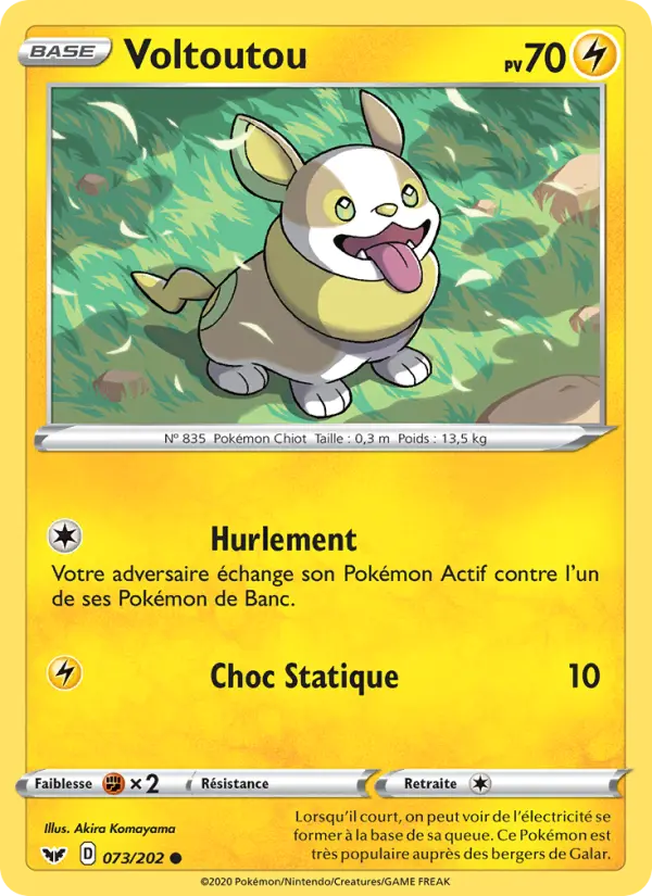 073/202 - Voltoutou – Épée et Bouclier (Carte Pokémon FR à petit prix, à l’unité sur Lorenzone.fr)