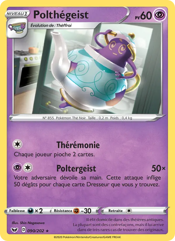 090/202 - Polthégeist – Épée et Bouclier (Carte Pokémon FR à petit prix, à l’unité sur Lorenzone.fr)