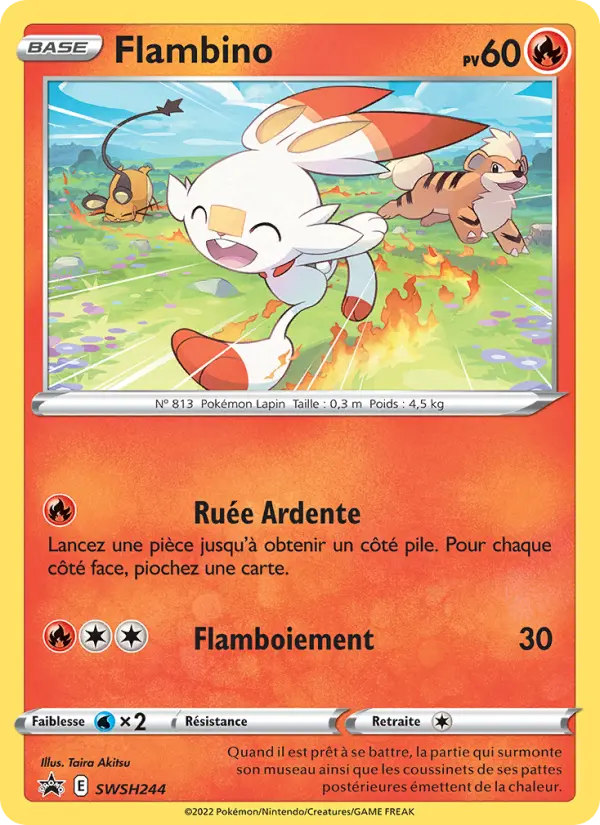 SWSH244/107 - Flambino – Promo SWSH (Carte Pokémon FR à petit prix, à l’unité sur Lorenzone.fr)