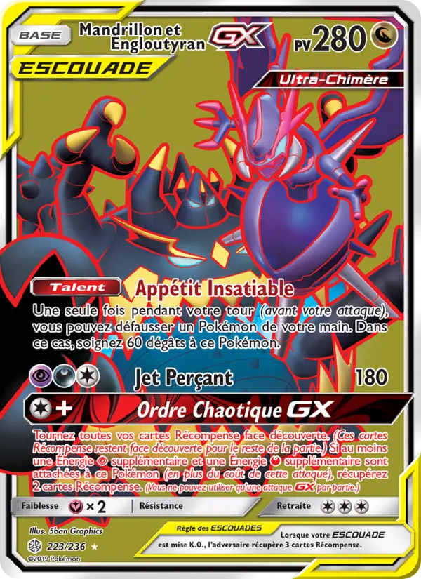 223/236 - Mandrillon et Engloutyran GX