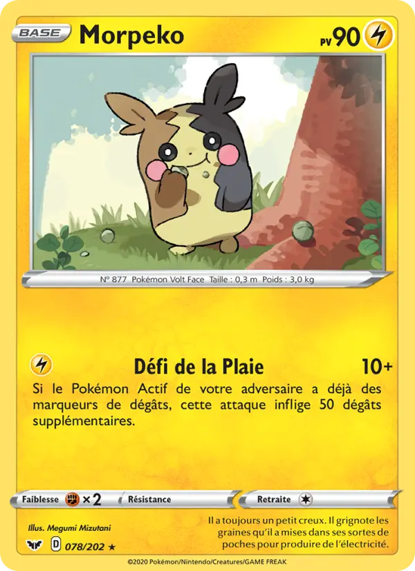 078/202 - Morpeko – Épée et Bouclier (Carte Pokémon FR à petit prix, à l’unité sur Lorenzone.fr)