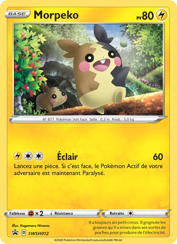 SWSH012/107 - Morpeko – Promo SWSH (Carte Pokémon FR à petit prix, à l’unité sur Lorenzone.fr)