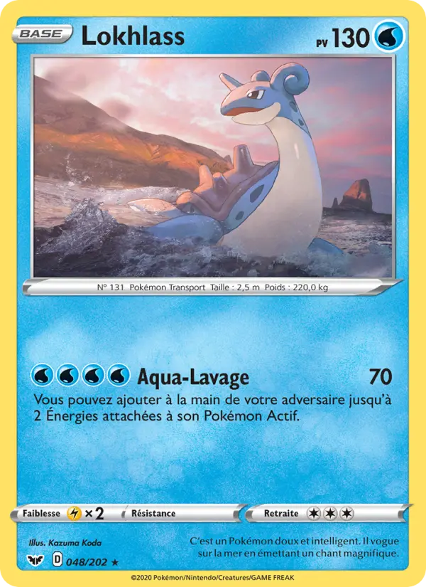 048/202 - Lokhlass – Épée et Bouclier (Carte Pokémon FR à petit prix, à l’unité sur Lorenzone.fr)