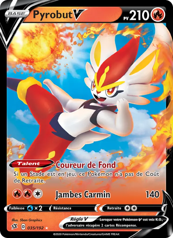 035/192 - Pyrobut V – Clash des Rebelles (Carte Pokémon FR à petit prix, à l’unité sur Lorenzone.fr)