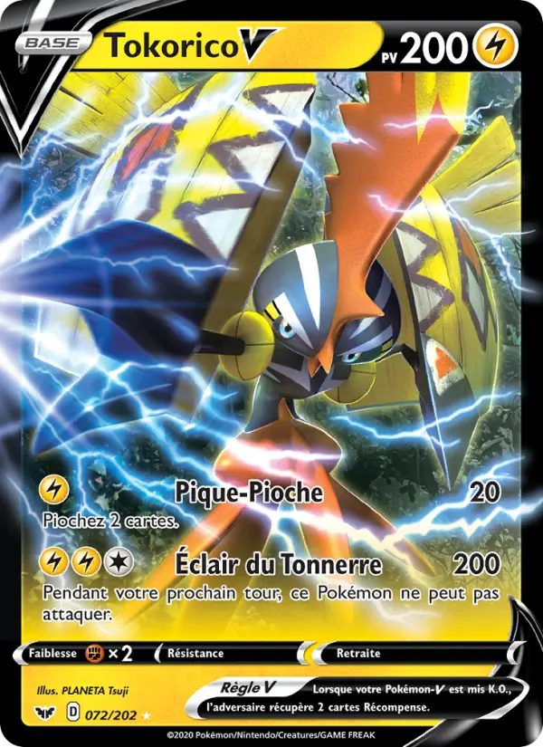 072/202 - Tokorico V – Épée et Bouclier (Carte Pokémon FR à petit prix, à l’unité sur Lorenzone.fr)