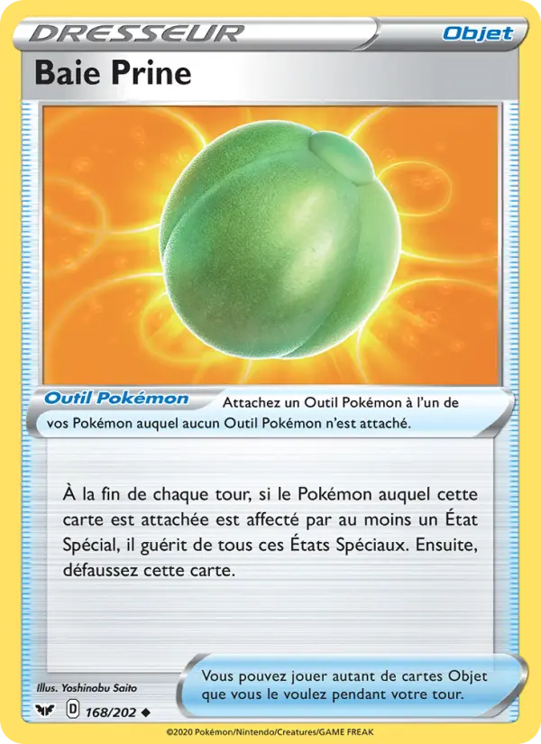 168/202 - Baie Prine – Épée et Bouclier (Carte Pokémon FR à petit prix, à l’unité sur Lorenzone.fr)