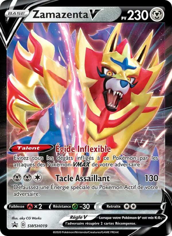 SWSH019/107 - Zamazenta V – Promo SWSH (Carte Pokémon FR à petit prix, à l’unité sur Lorenzone.fr)
