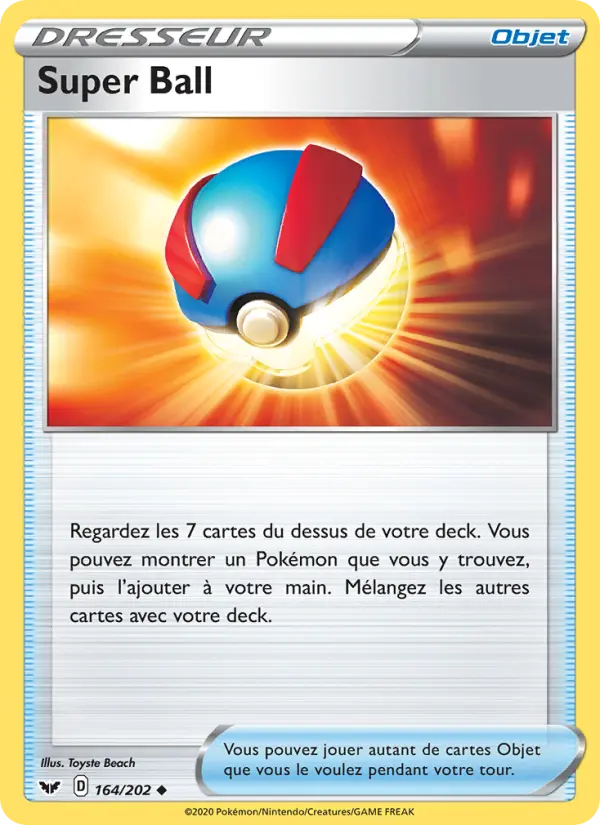 164/202 - Super Ball – Épée et Bouclier (Carte Pokémon FR à petit prix, à l’unité sur Lorenzone.fr)