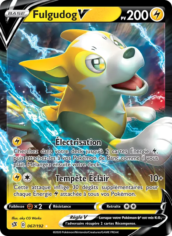 067/192 - Fulgudog V – Clash des Rebelles (Carte Pokémon FR à petit prix, à l’unité sur Lorenzone.fr)