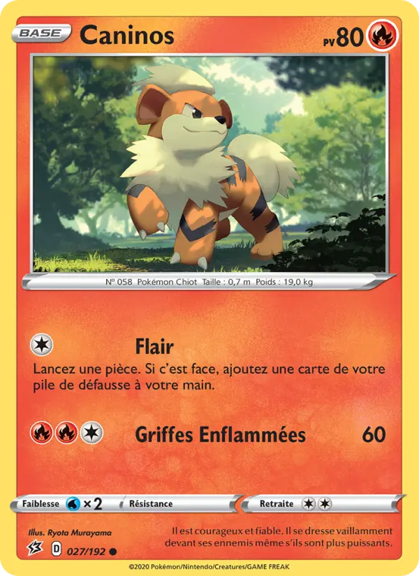 027/192 - Caninos – Clash des Rebelles (Carte Pokémon FR à petit prix, à l’unité sur Lorenzone.fr)