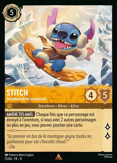 007/204 - Stitch, Snowboardeur insouciant