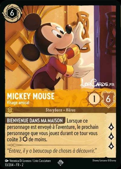 013/204 - Mickey Mouse, Visage amical