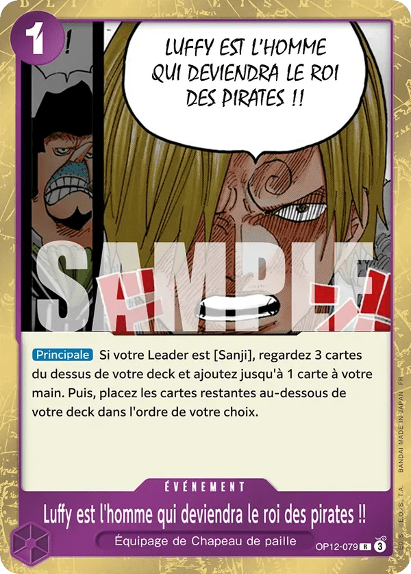 OP12 - 079 - Luffy est l'homme qui deviendra le roi des pirates !! - FR - LorenZone - Pokémon