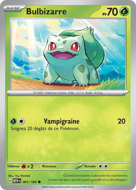 Carte Pokémon Bulbizarre 1/165 MEW 151 EV3_5 Neuf FR LorenZone