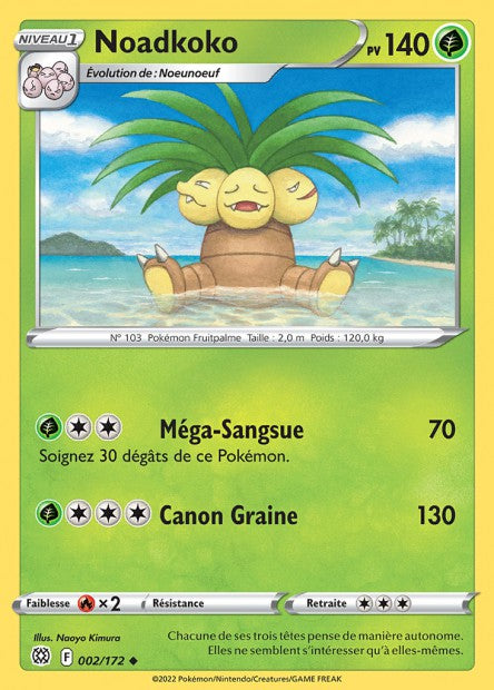 Carte Pokémon Noadkoko 002/172 BRS Stars Étincelantes EB09 Neuf FR LorenZone
