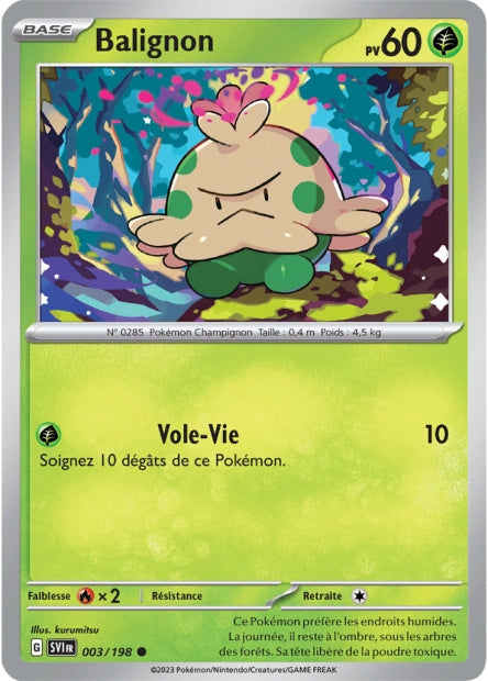 Carte Pokémon Balignon 003/198 SV1 Ecarlate et Violet EV01 Neuf FR LorenZone